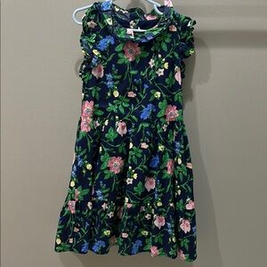 Janie and Jack Floral Kids Dress - Blue and Pink